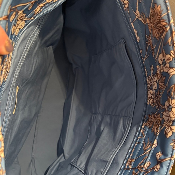 Vera Bradley Blue and Brown Floral Bag - Picture 5 of 5